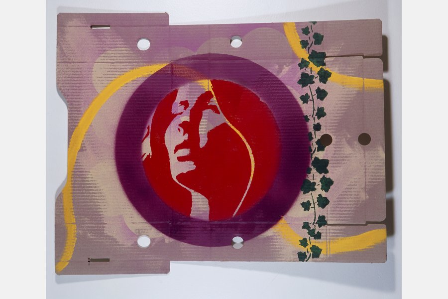 mon rêve grimpant - acrylique sur carton d'archive - 2007