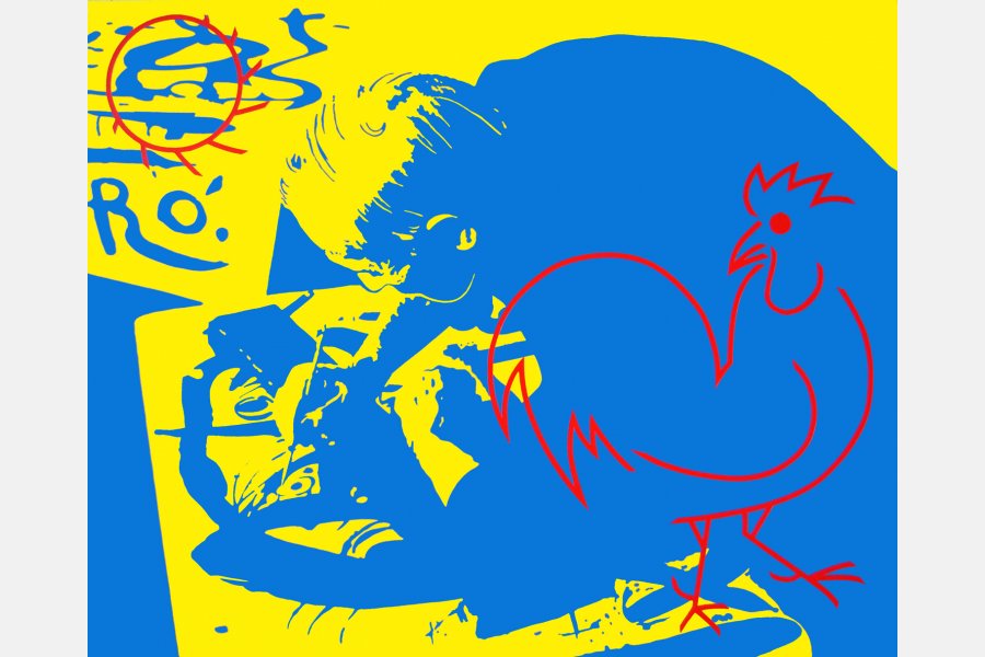 Le chant du coq – Acrylique sur toile – 81 x 100 cm – 2010