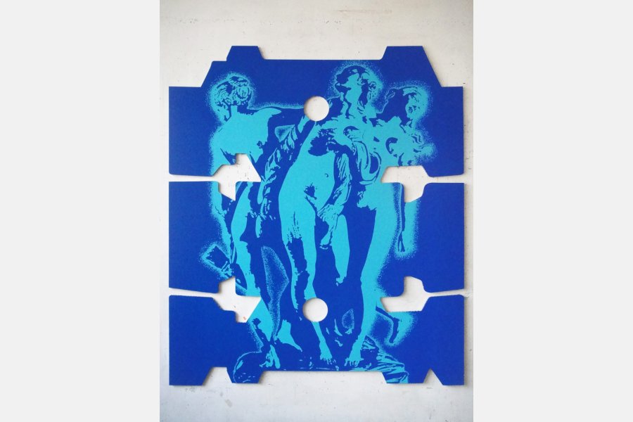 Roulis, Gîte et Tangage ok – Acrylique sur aluminium – 143 x 122 cm – 2013